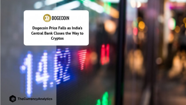 Dogecoin (DOGE) prijs daalt nu de centrale bank van India de weg naar cryptovaluta sluit
