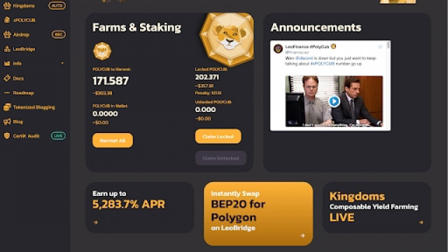 PolyCUB: DeFi 2.0 voldoet aan opbrengstoptimalisatie op het Polygon-netwerk